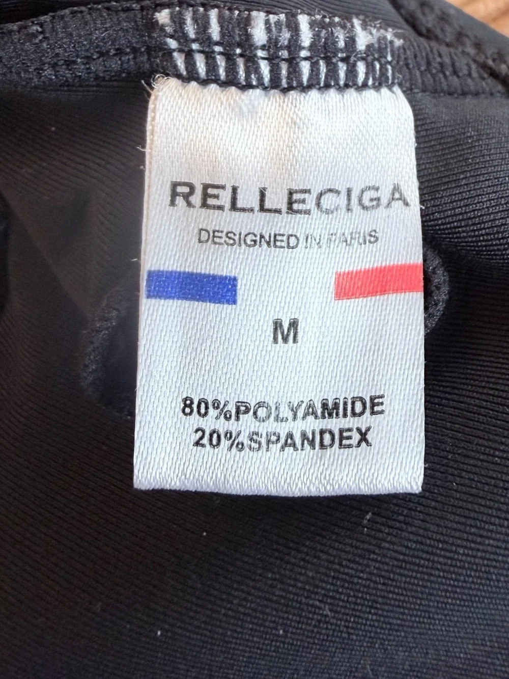 Relleciga Black Ruffle Shoulder Bikini Top | Size M - Picture 5 of 5